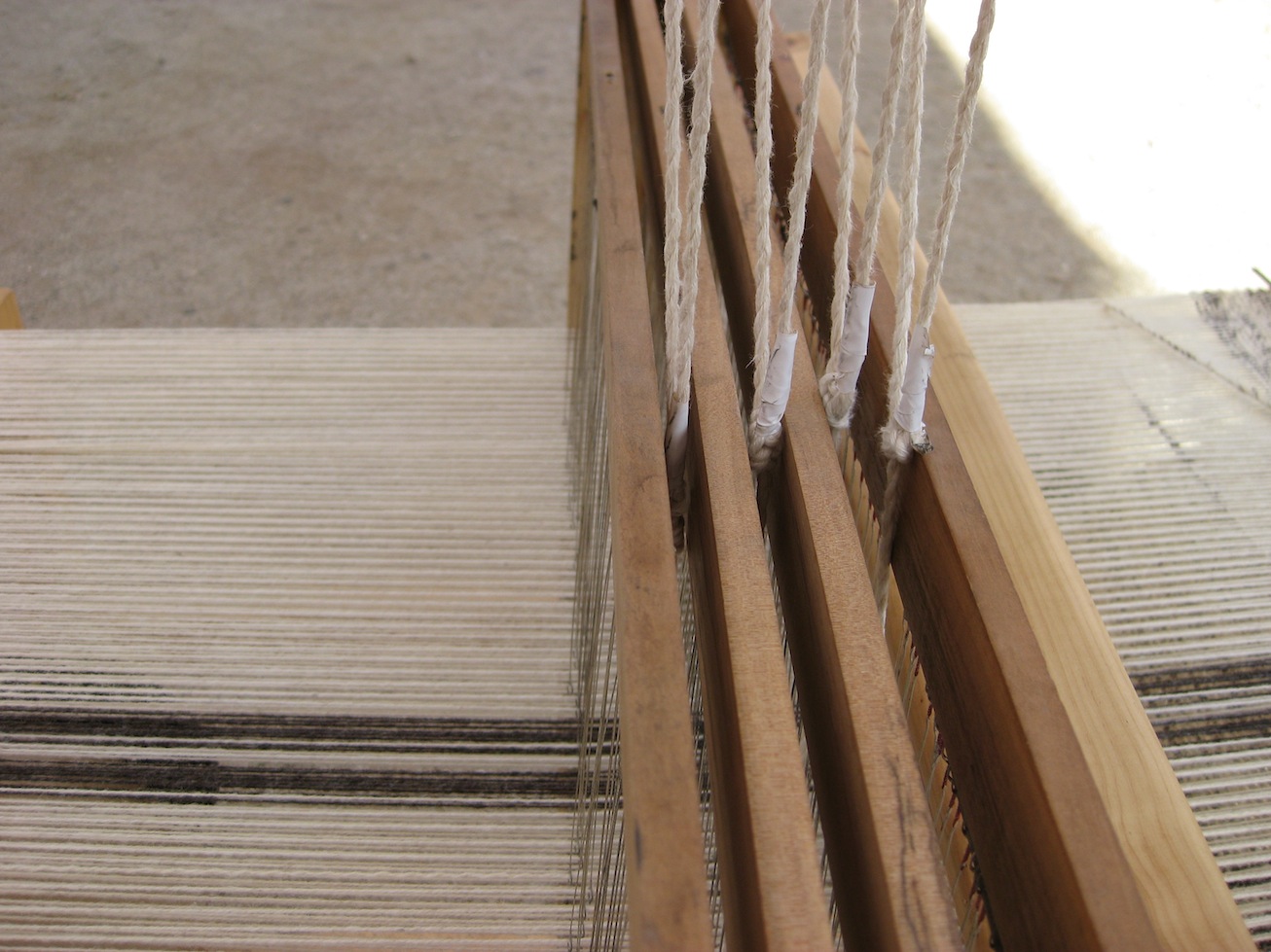 Foot-treadle floor loom for weaving